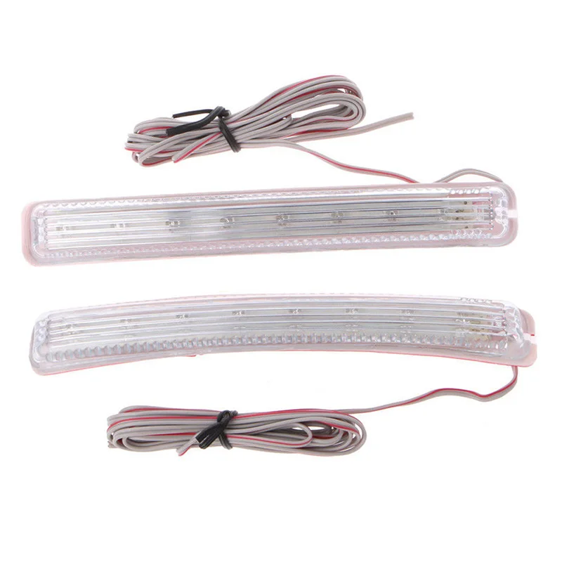 New 2Pcs Universal Soft Amber 9 SMD12V LED Car Rearview Mirror Indicator Lamp Light