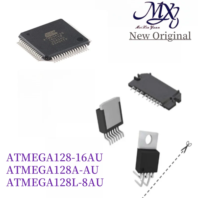 MXY ATMEGA128-16AU ATMEGA128A-AU ATMEGA128L-8AU IC Chip 64-TQFP 8-bit microcontroller MCU Quality Brand New