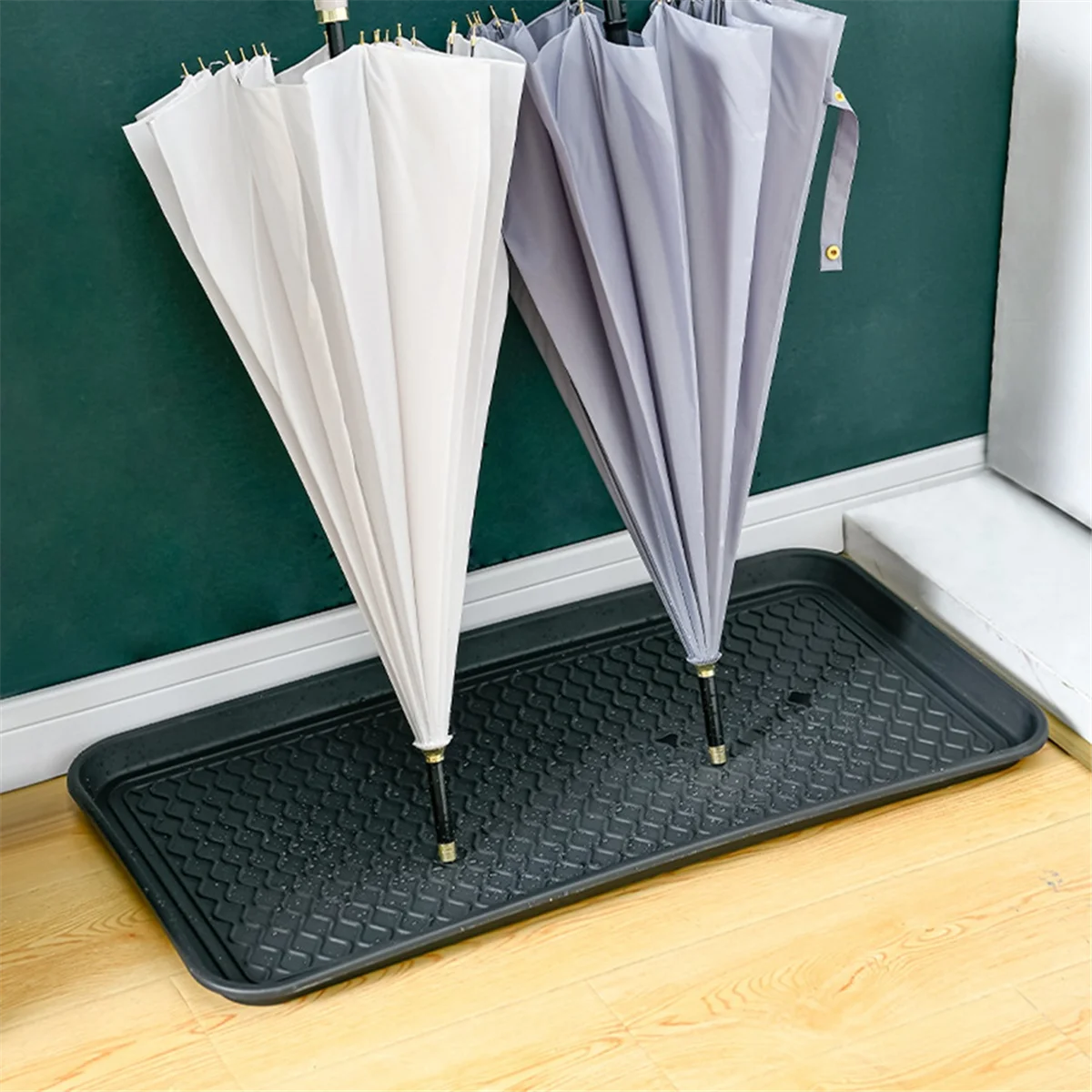 A88X Полка для обуви с высоким ободом (76,2 х 38 х 3,1 см), Полка для обуви, Водонепроницаемая подставка для обуви, Коврик для обуви для улицы, Сад Черный