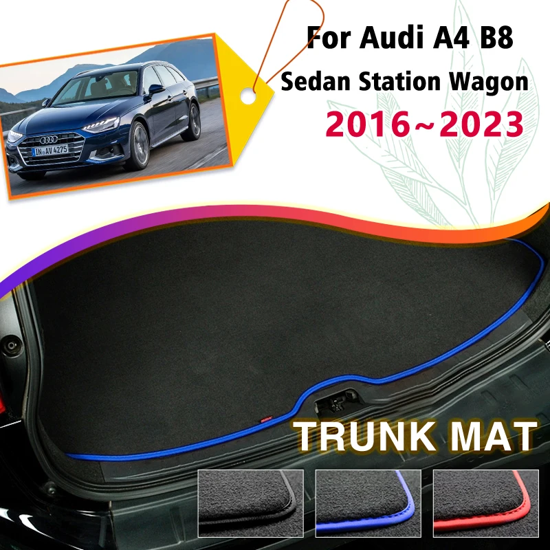 Rear Trunk Mats For Audi A4 B9 Station Wagon Estate 2016~2023 2017 Boot Cargo Liner Tray Trunk Luggage Floor Pads Accessories