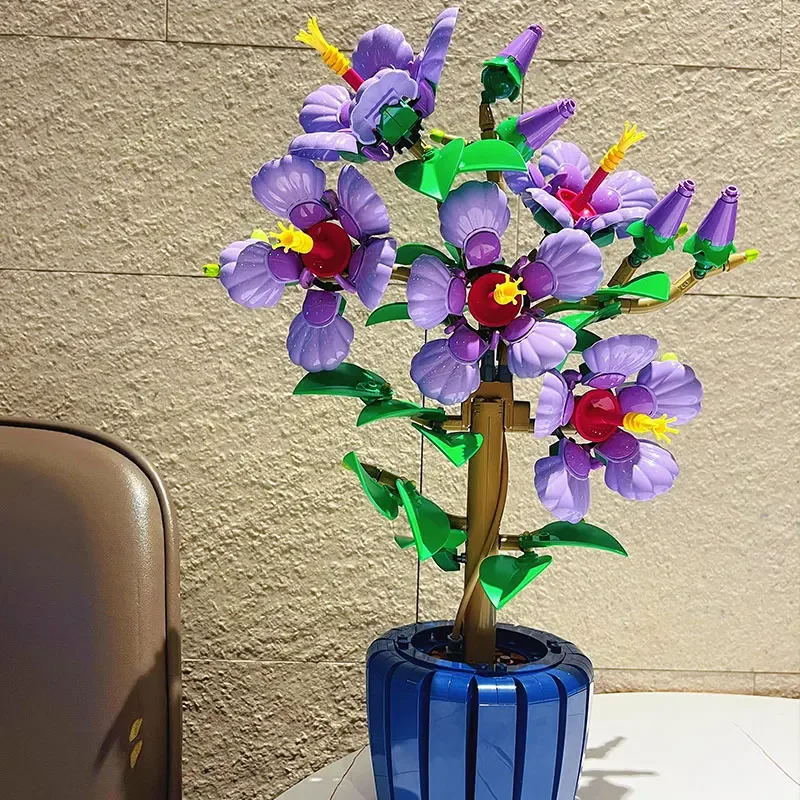 مجموعة BOTANICAI مجموعات مكعبات بناء زهرة الكركديه 10372 متوافقة مع Legoed مناسبة لهدايا عيد الميلاد، 660 قطعة #5