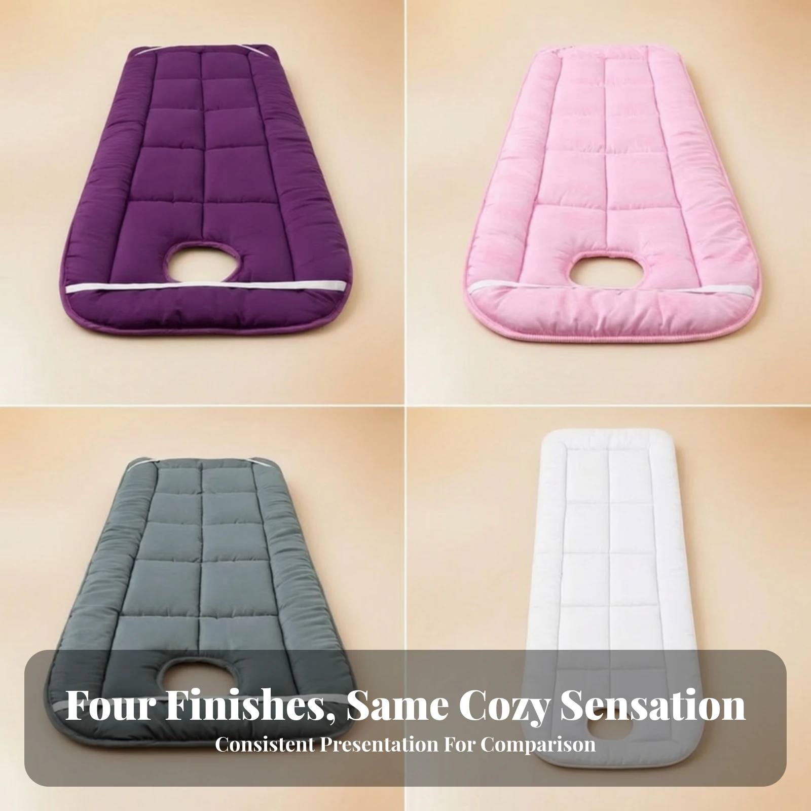 Massage Bed Mattress Pad Breathable Quilted Massage Table Pad Treatment Table Cover with Face Hole Machine Washable Bedding Cool