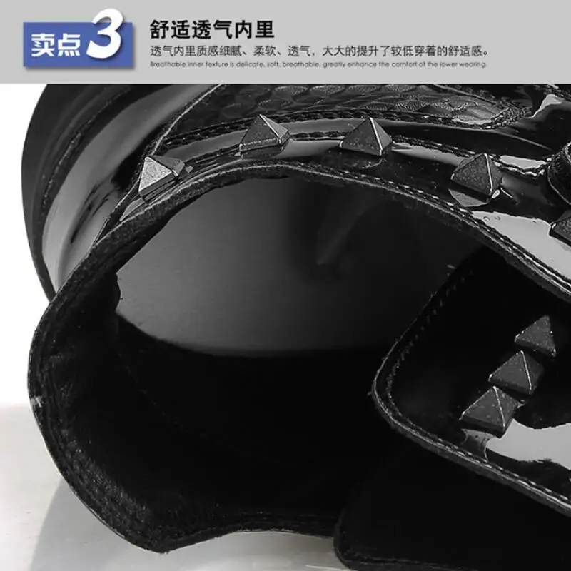 新しいスポーティースニーカー、ヒップホップスタイルのメンズシューズ、韓国のトレンディシューズ、英国リベット付きハイカットシューズ、ストリートダンススニーカー7