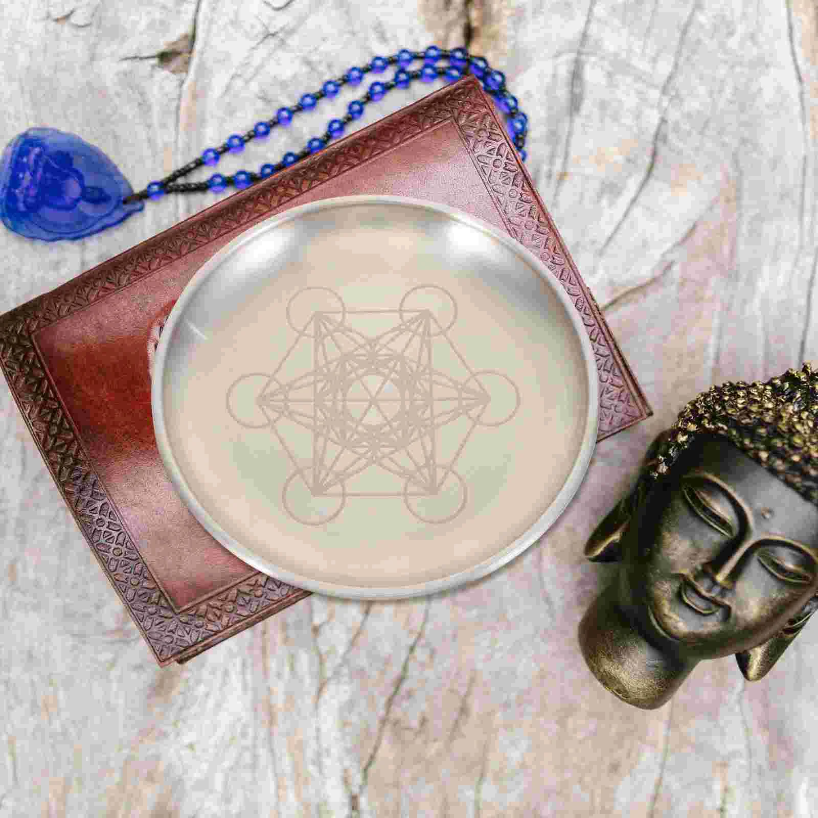 Ritual Tray Pentagram Pendant Light Tapered Candlesticks Plate Iron Holder