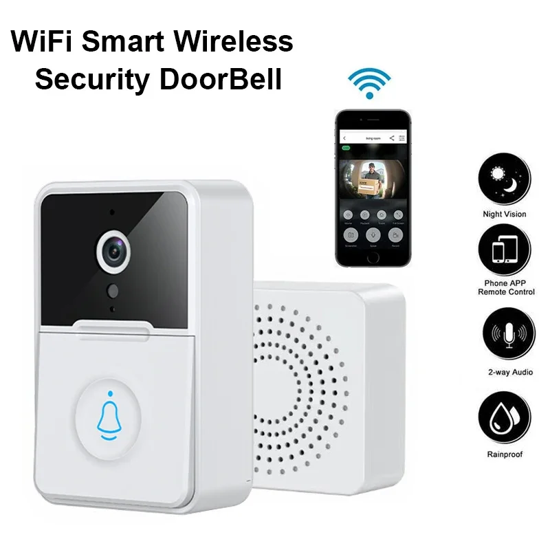 Wireless Visual Doorbell Home Intelligent Electronic HD Night Vision Voice Changing Sound Video Surveillance Cat Eye Camera