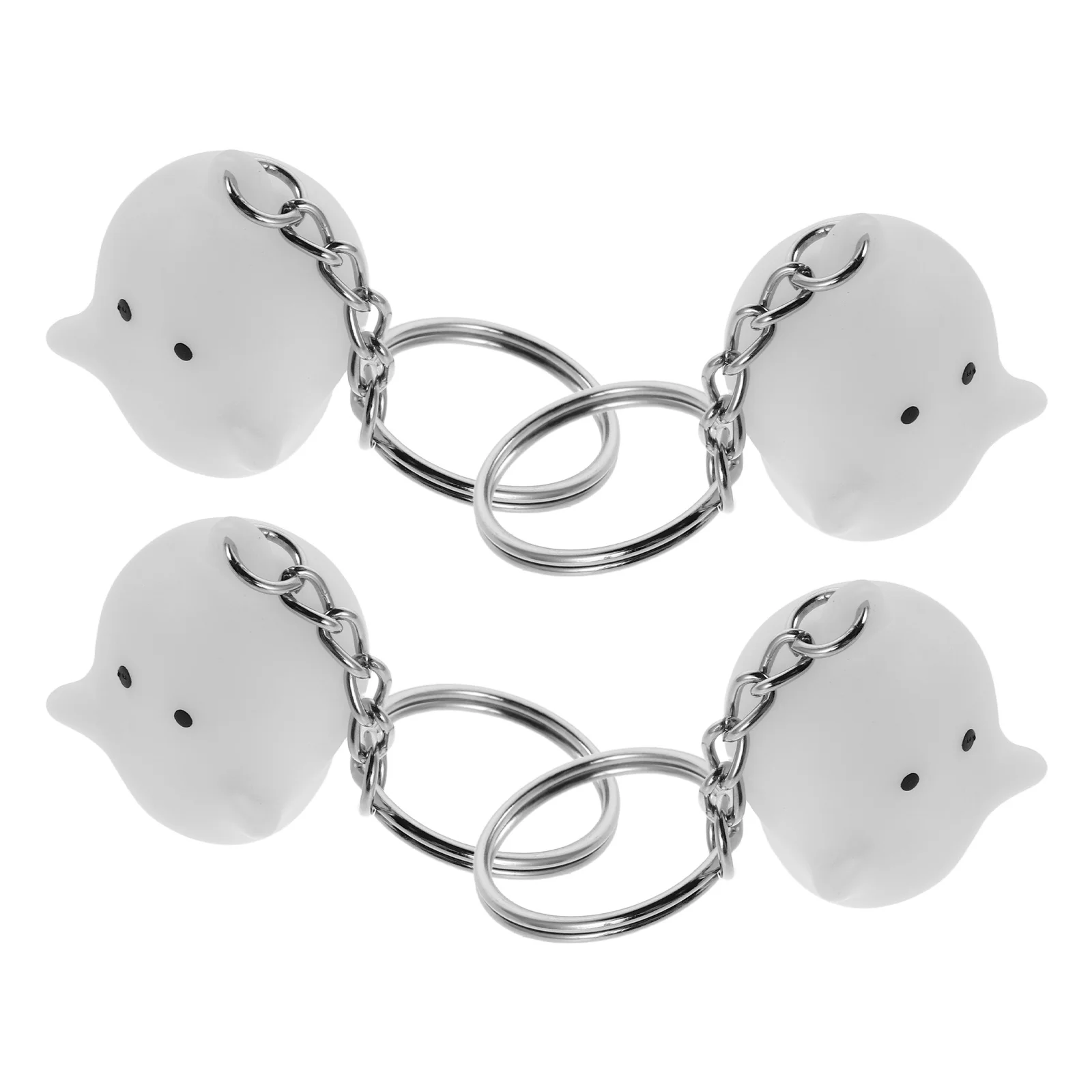 

4Pcs Glow in The Keychains Cute Luminous Backpack Bag Charms Party Favors Halloween Pendant Glow in The Dark Figures