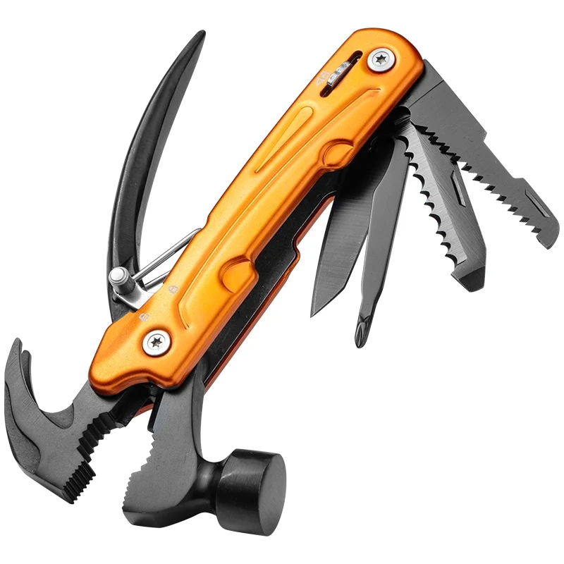 

wholesale Stainless steel multi-purpose folding hammer axe pliers Portable outdoor tools