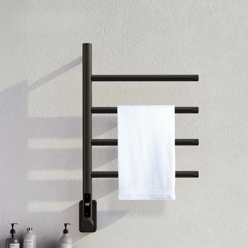 Bathroom Accessories Wall Mounted Storage Organizer Bathroom Electric Heating Towel Rack Guide Rail
