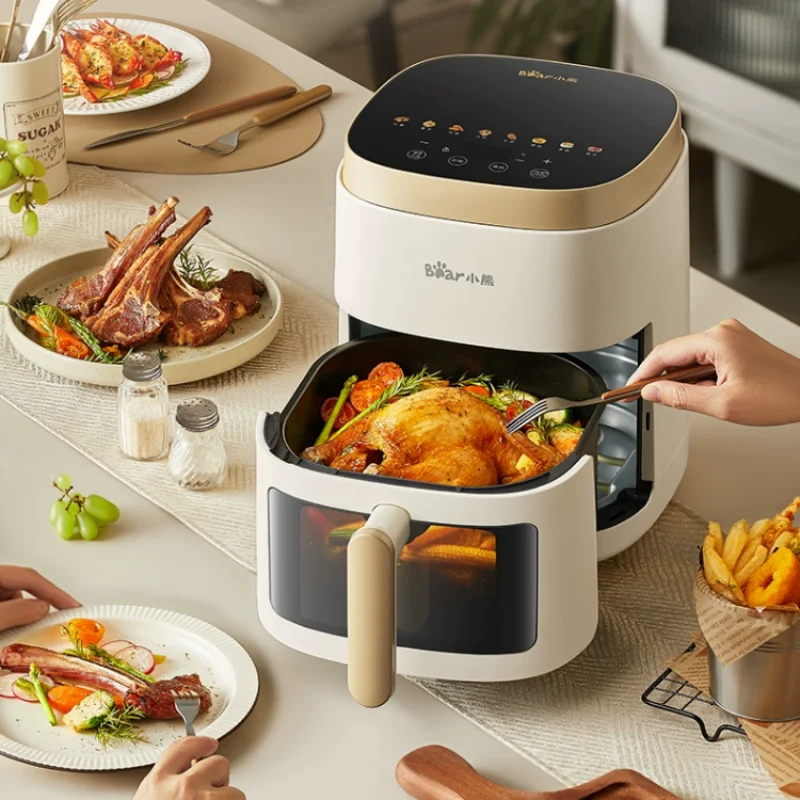 Bear Multi-function Air Fryer Household Electric Fryer 5L Large Capacity Frying and Baking Machine Touch Screen Control