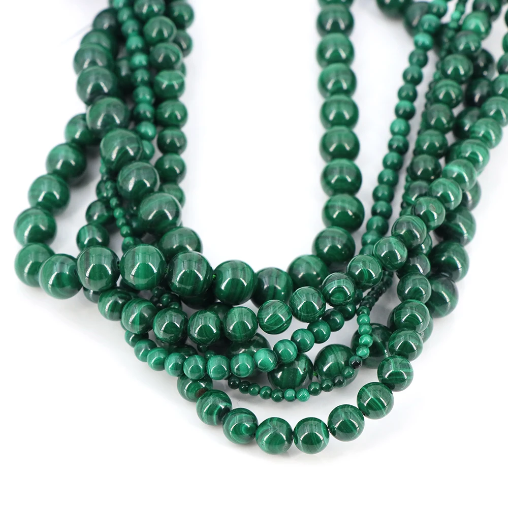 

2 3 4 6 8MM Natural Malachite Stones Beads Healing Crystal Round Loose Spacer Beads Design Jewelry Making DIY HandMade Crafts