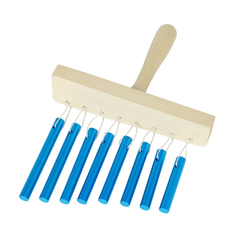 

Single Row Aluminum Musical Percussion Wind Chime With Mallet Children Kids Music Instrument Easy Install (Blue)