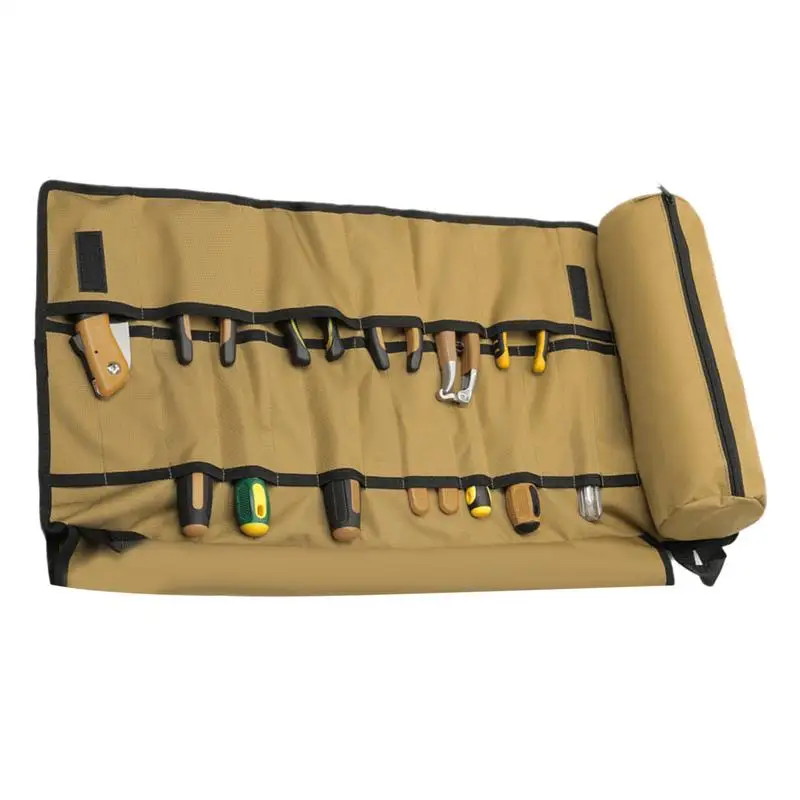 

Motorcycle Tool Roll Bag Hardware Tool Roll Storage Bag With Grip Thicken Carrying Pack Wear-Resistant For Hardware
