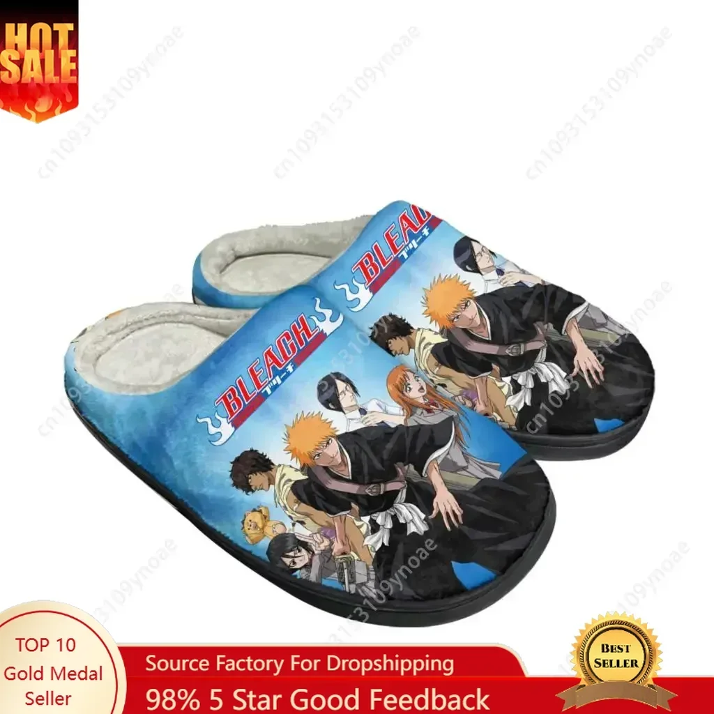

Hot Bleach Kurosaki Ichigo Home Cotton Slippers Mens Womens Sandals Plush Bedroom Casual Keep Warm Shoes Thermal Slipper