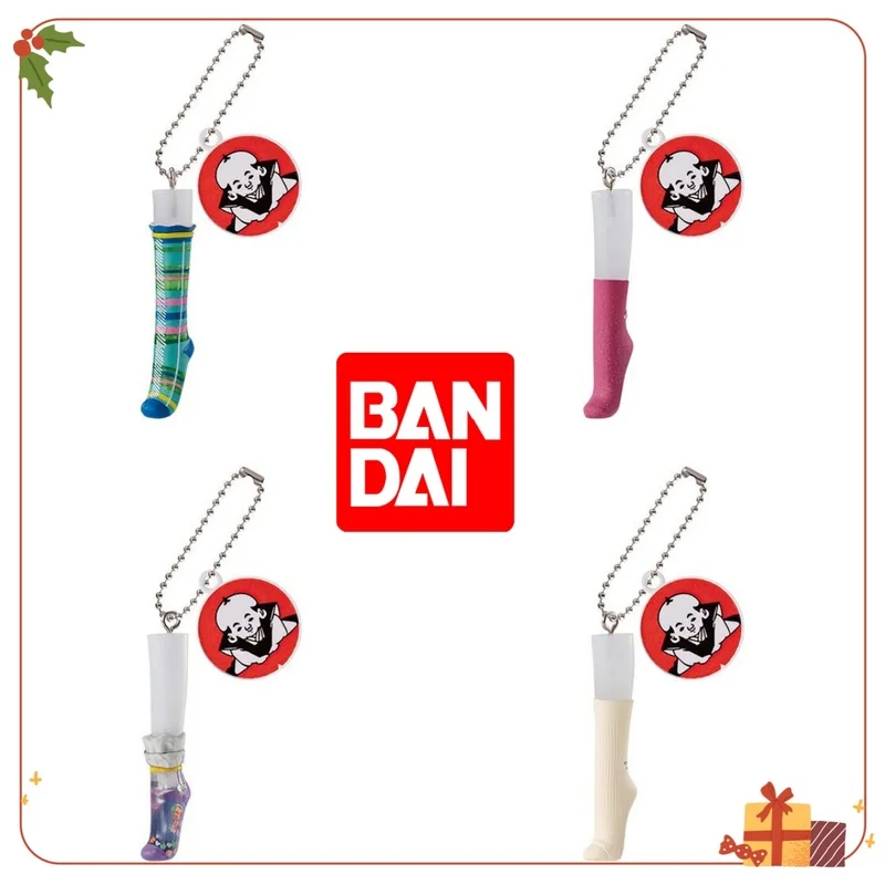 

Bandai Original Grid Socks Double Swing Figure In Stock Simulation Miniature Pendant Cute Model Table Decoration