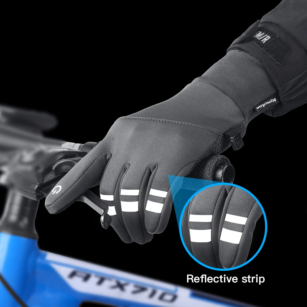 Winter Motorcycle Riding Thermal Cycling Gloves Bicycle Warm Touchscreen Full Finger Gloves Waterproof Outdoor Skiing For Men