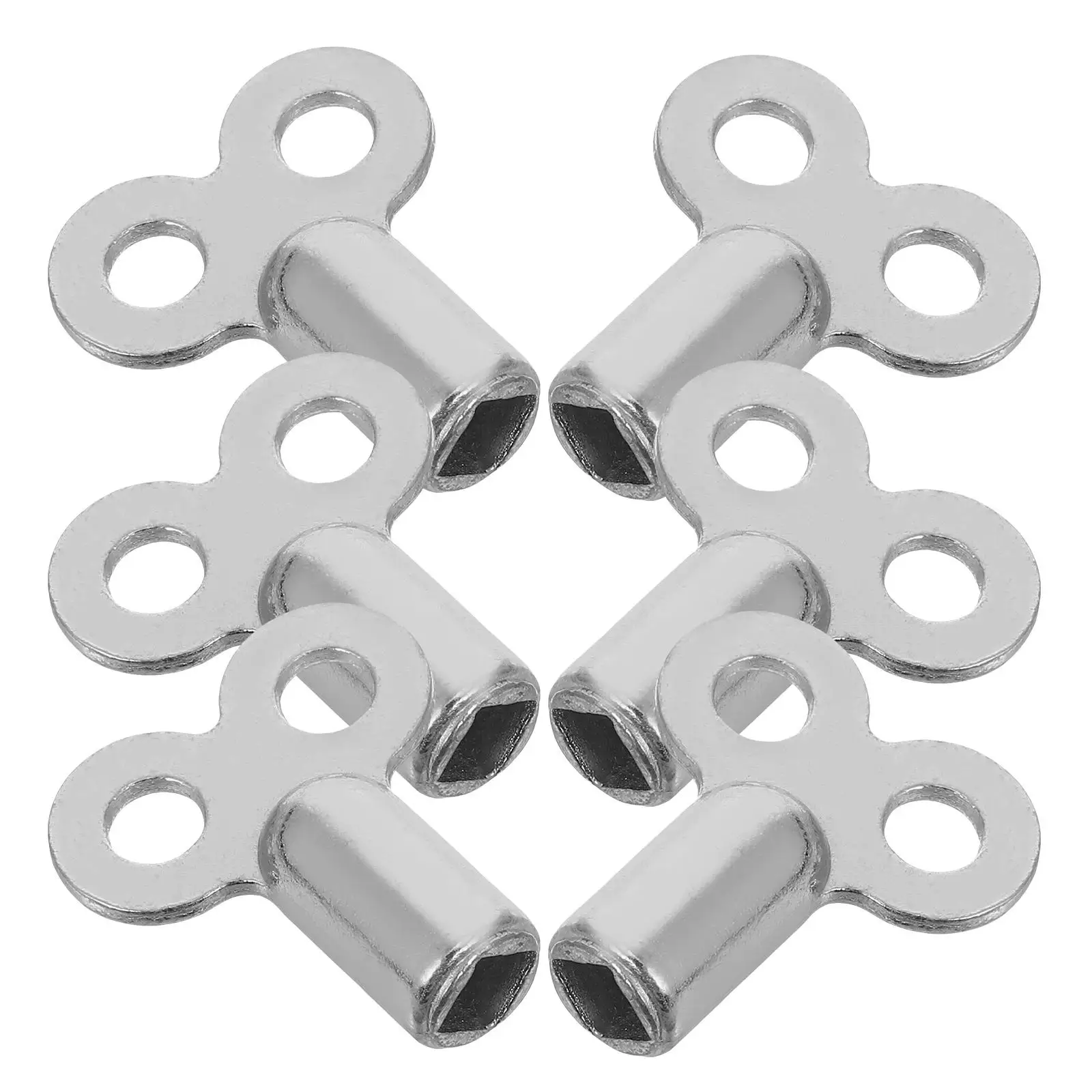 

6pcs Radiator Air Vent Keys Faucets Zinc Alloy Lightweight Tools Pre drilled Hole Durable Universal Heater Bleed Keys Socket