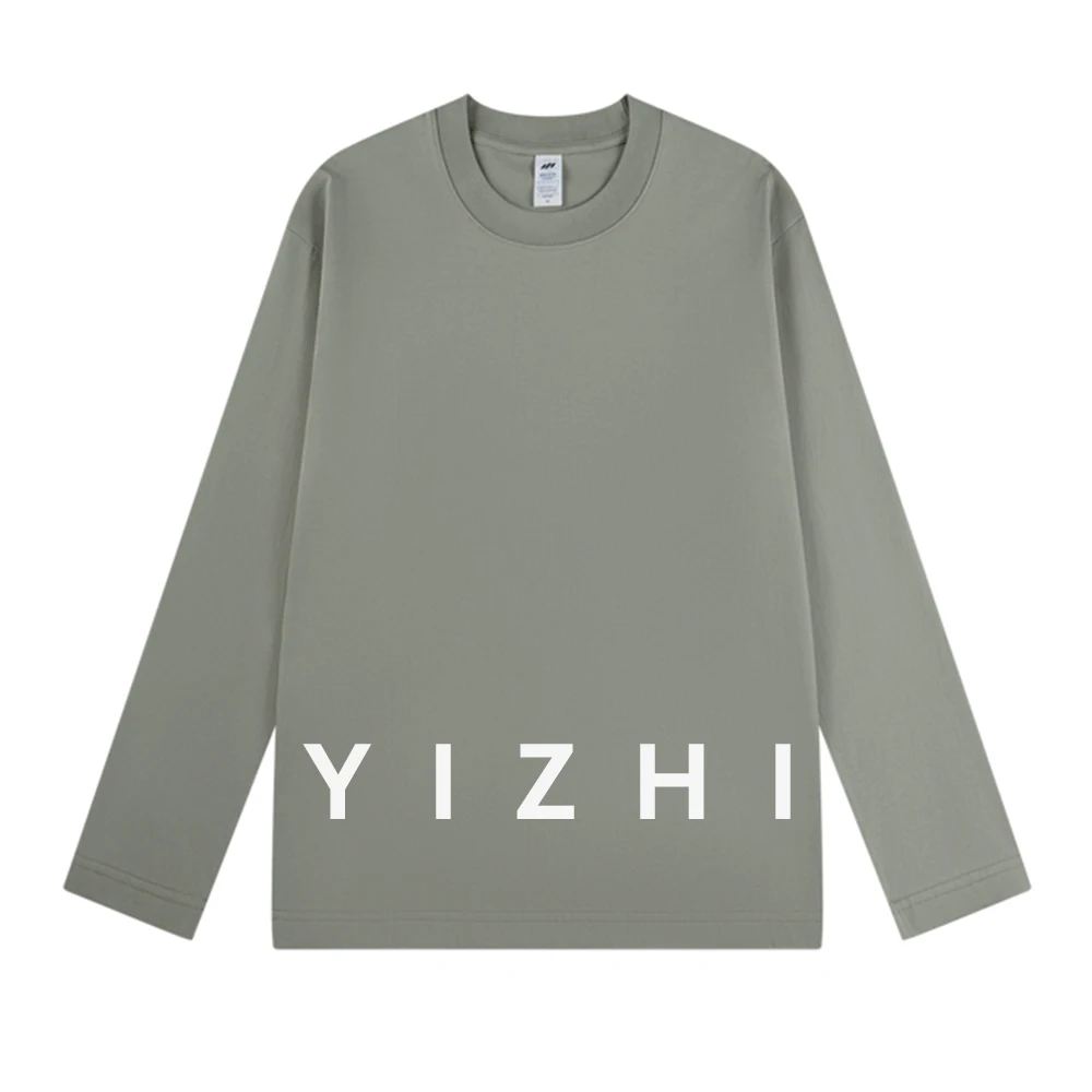 100% Cotton Round Neck Solid Color Bottoming Shirt 2025 New Long Sleeve T-shirt Men's Thin Comfortable Underwear Men Casual Top