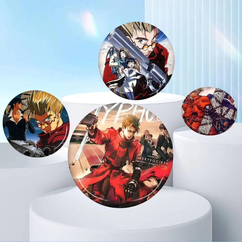 Японские манга-броши T-Trigun: креативные круглые значки-подарки, пины 32/44/58 мм