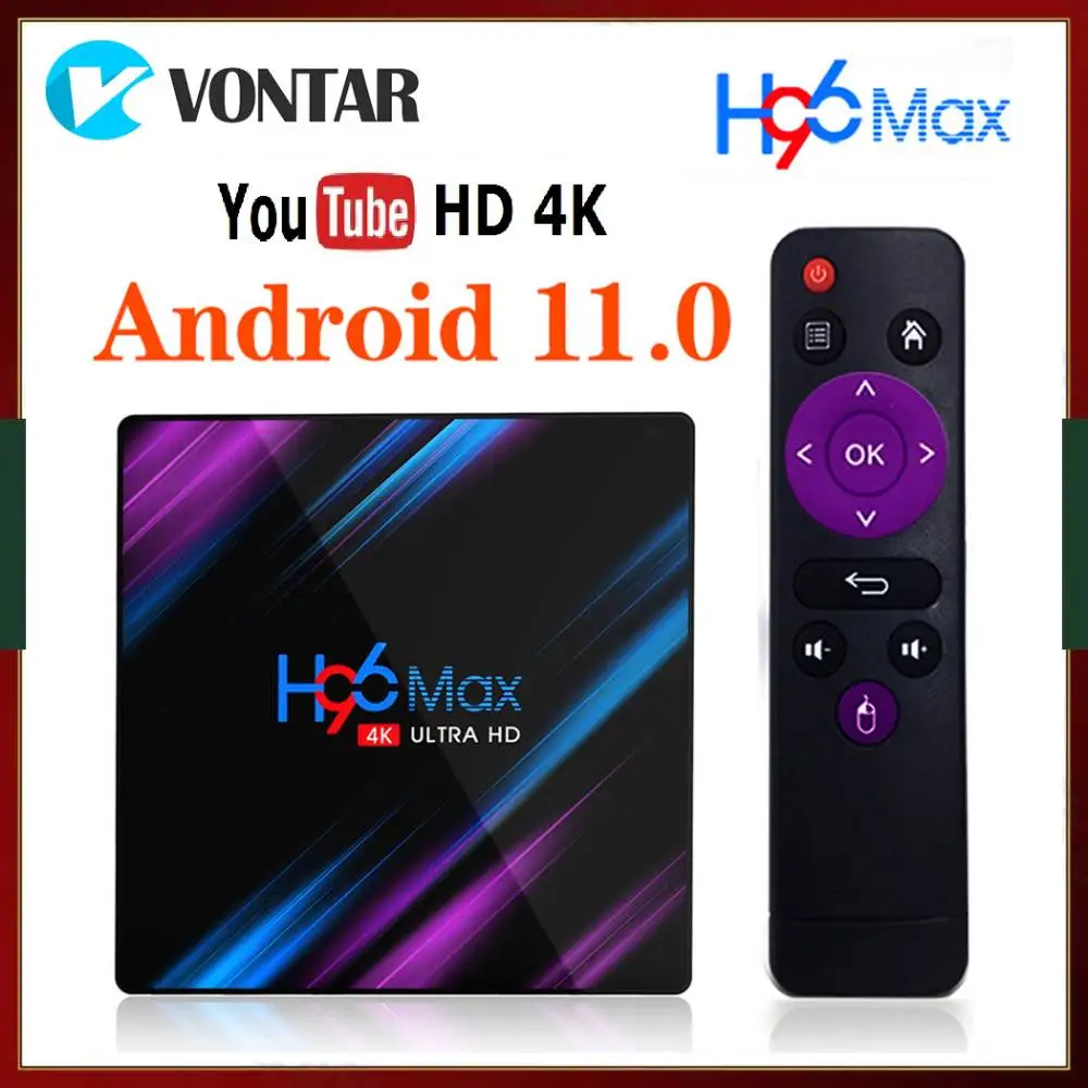 

H96 MAX Smart TV Box Android 11.0 RK3318 4K Media Player Android 11 H96MAX TVBOX Set Top BOX 2GB16GB 4GB32GB 64GB ROM