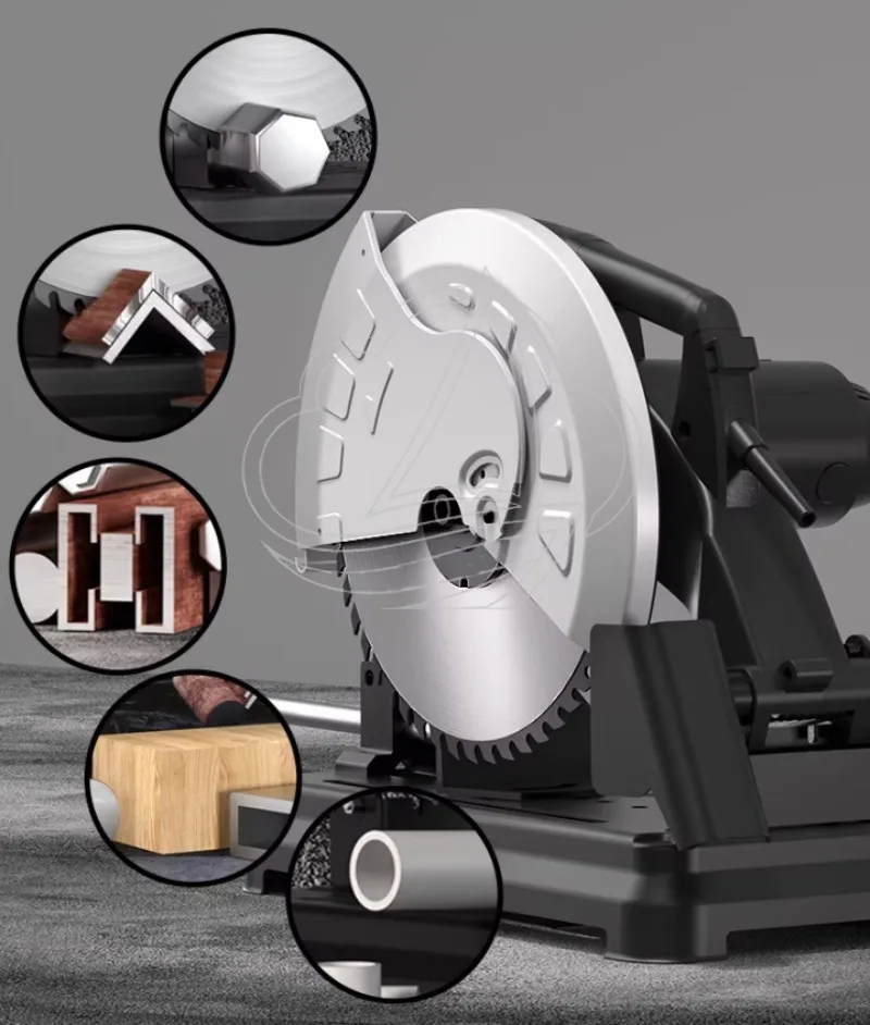 14-Inch Desktop Metal Cutting Machine High Power Cold Cutting Saw for Rebar Angle Iron Steel