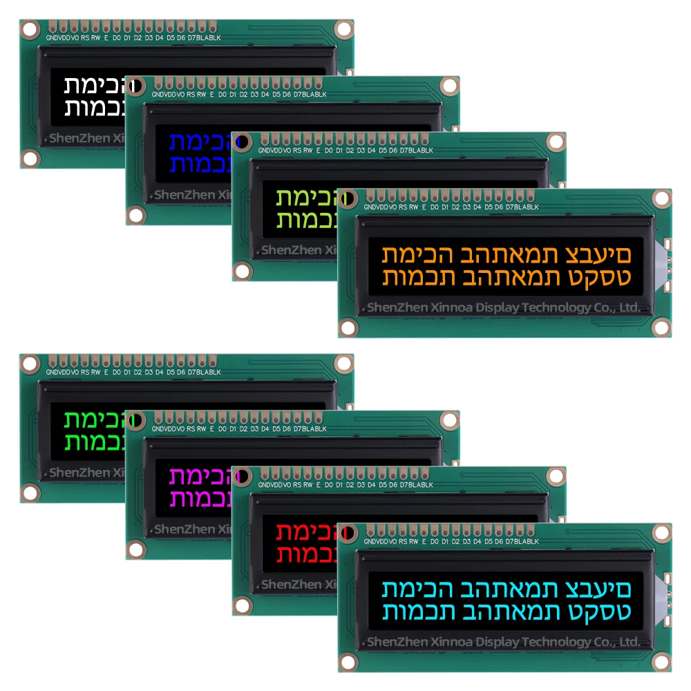 오리지널 ST7066U 칩, 히브리어 LCD 모듈, BTN 블랙 필름, 오렌지 레터, 1.5 인치 지지대 솔루션 개발, 80x36 1602A