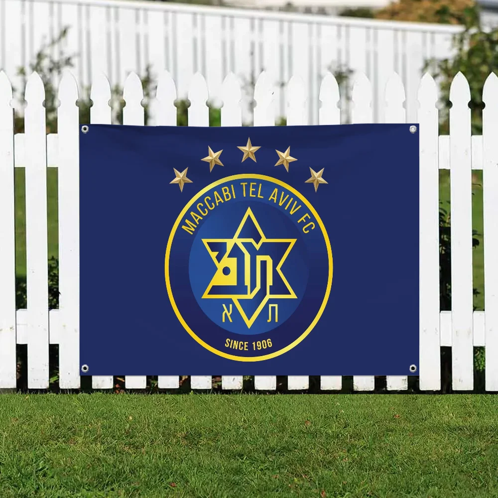 Funny Flag Pride Flag Flag to Hang Flags for Rooms Banner Flags for Bedrooms Club Flag M-maccabi Tel Aviv FC Garage Decoration