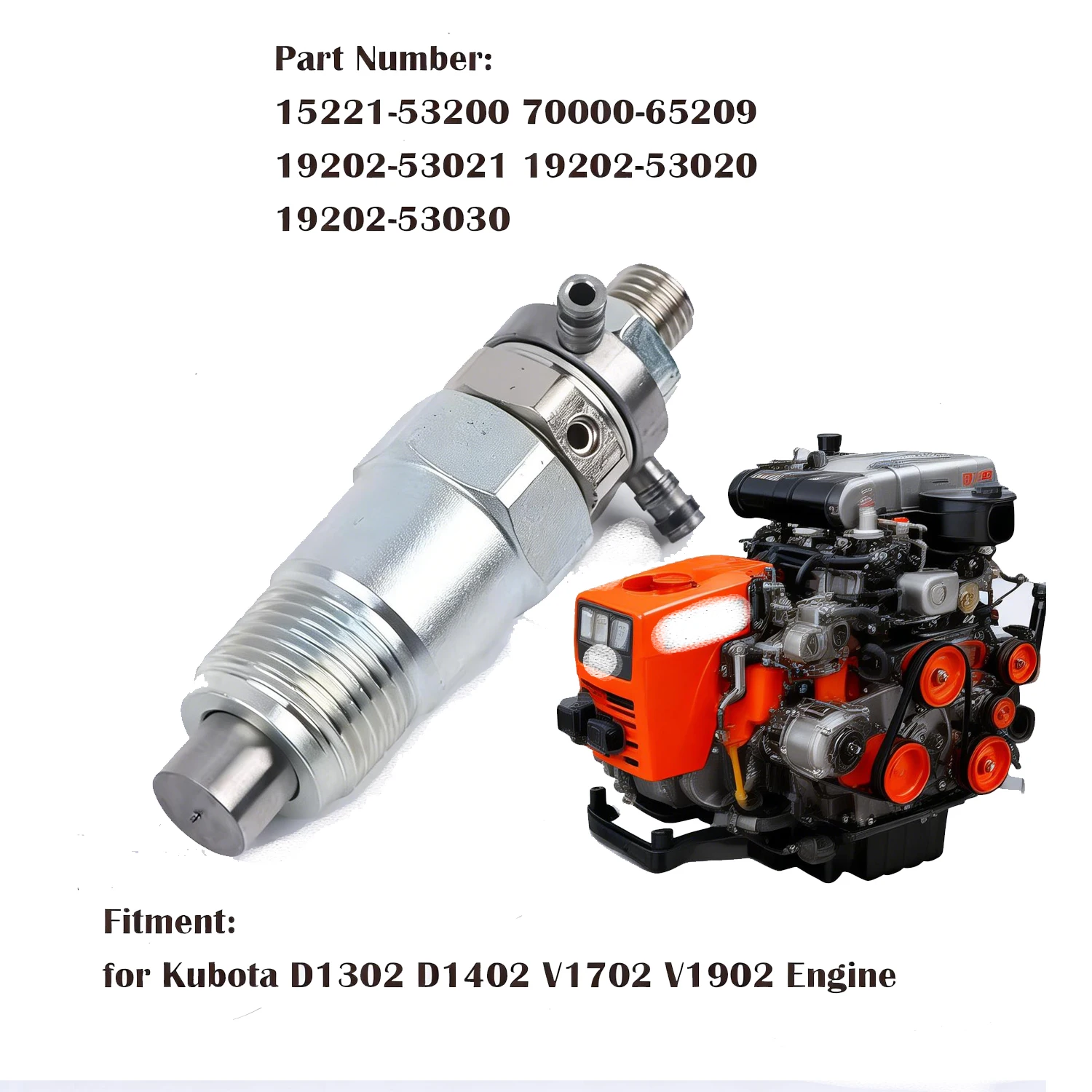 

15271-53020 70000-65209 Топливная форсунка в сборе V1702 V1902 для двигателей Kubota D750 D850 D950 D1302 D1402 экскаваторов