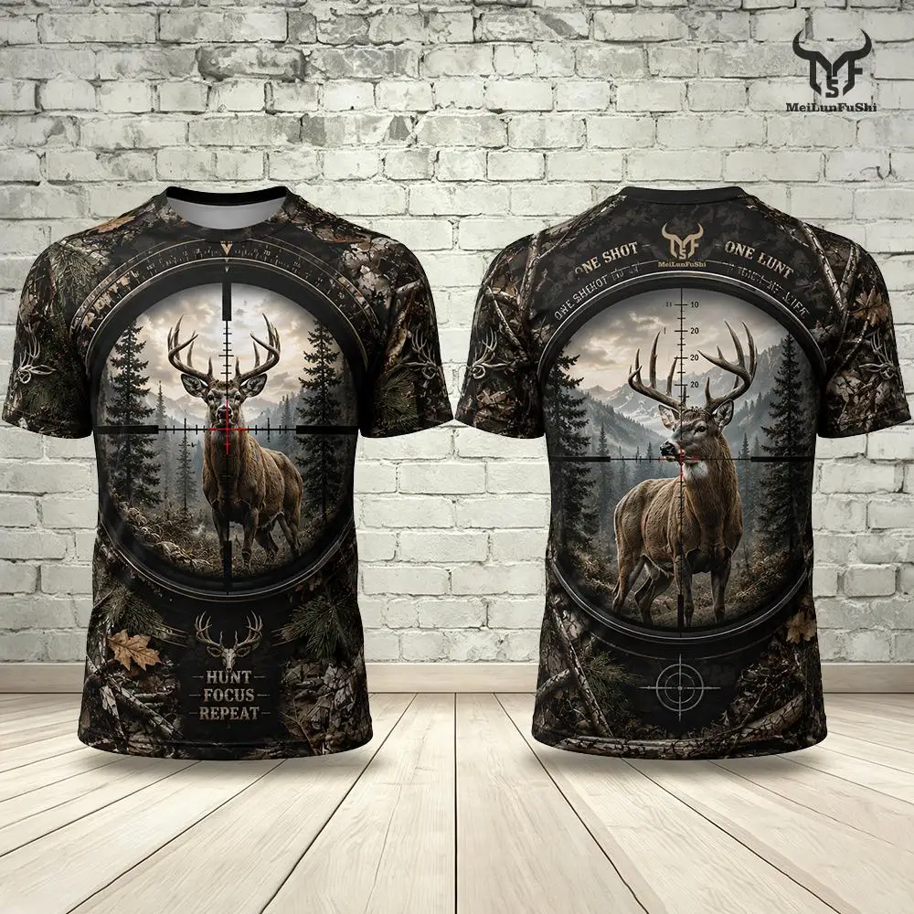 New Outdoor Hunting Men's T-Sh - Hunting And Camping In Forest recension och pris
