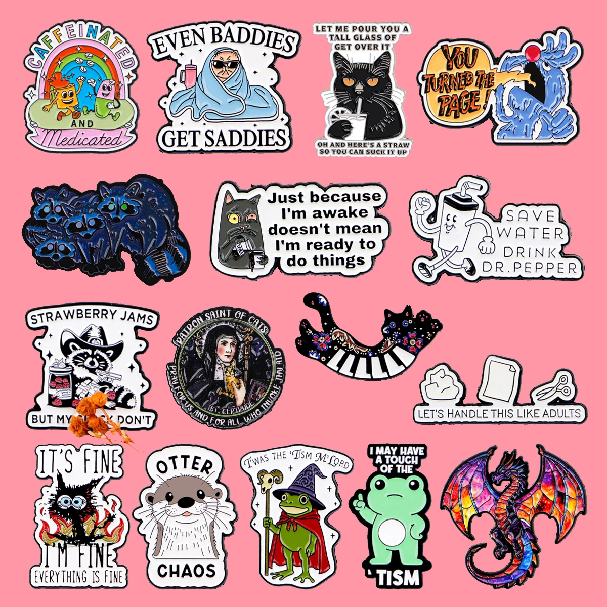 Emaille-Anstecknadel mit Cartoon-Tieren, Katzen, Frösche, lustige Zitate, Brosche, Anstecknadel, Abzeichen auf Rucksack, Kleidung, Accessoires, Modeschmuck, Geschenke