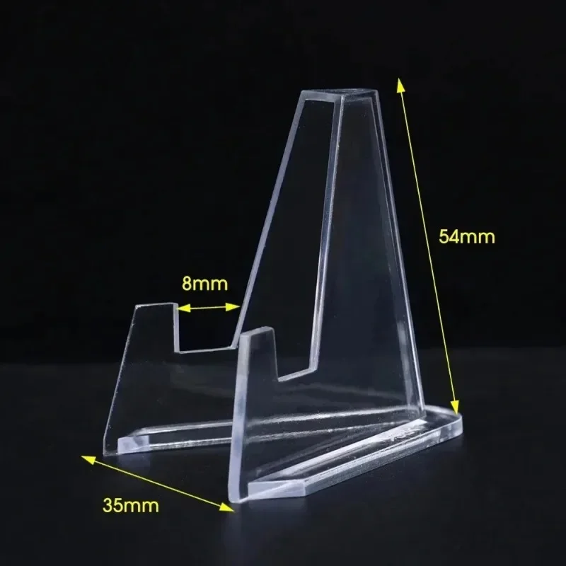 Wholesale Acrylic Coin Display Stand Holders Small Easel Rack Card Commemorative Challenge Coin Capsule Holder Support