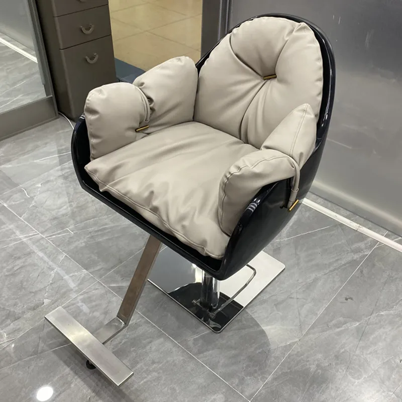 

Barber Chair Equipment Stool Luxury Chairs Aesthetic Backrest Makeup Wheels Furniture Business Reclining Chaise Coiffure Spa