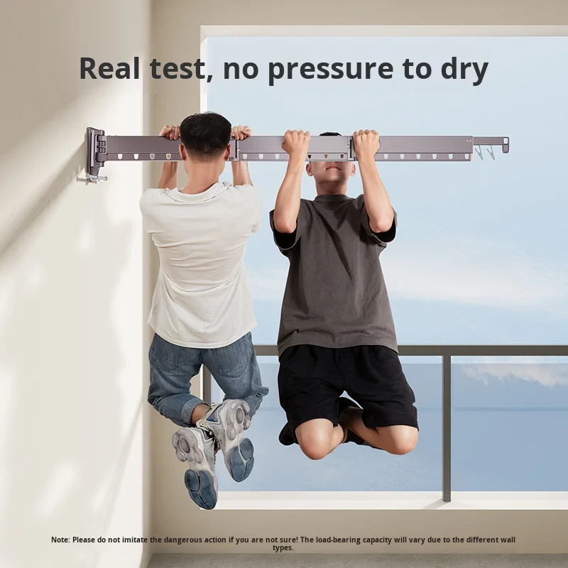 Folding aluminum invisible telescopic wall-mounted drying rack series Made in Chinese mainland