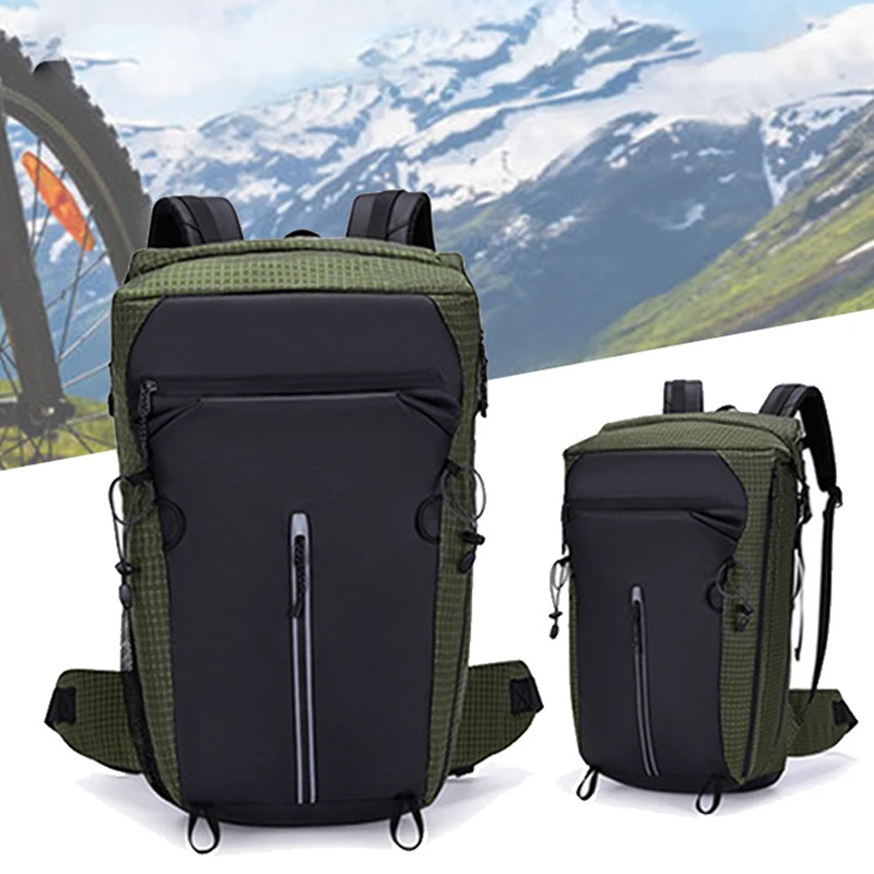 Camping Backpack Men's Travel Bag Outdoor Climbing Rucksack Double Opening Mouth Large Hiking Storage Pack Sports Shoulder Bags