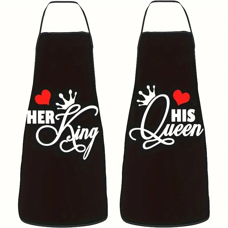 1pc Cooking Kitchen Apron,Couples Women Men Chef Gifts For Valentines Day, Home Use, Kitchen Tools, Kitchen Accessories