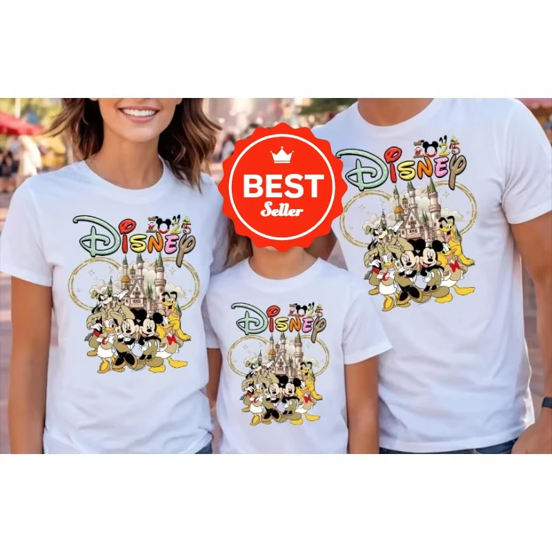 

25 Summer New Travel Family Vacation 2025 T-shirt Tour Group Matching Shirt Castle 2025 Shirt Animation World T-shirt Gift
