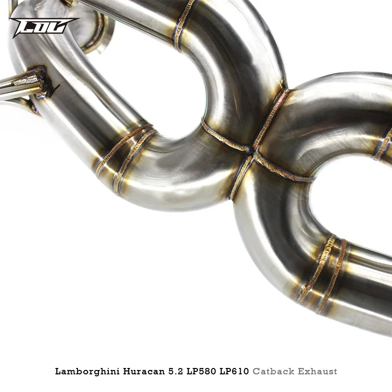 Catback per Huracan 5.2 LP580-2 LP610-4 2014-sistema di scarico in acciaio inossidabile per tubi per auto da corsa