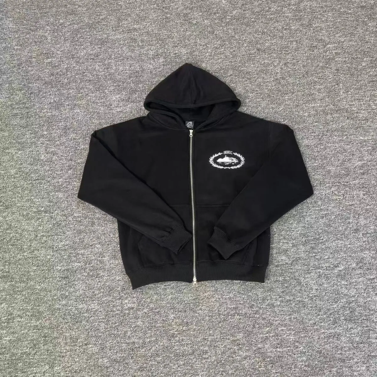 Tagkita Demon Island Collaborative Print Fce Lined Hooded Open Cardigan And Straight Leg Pants Set for Young Men Casual Sp...