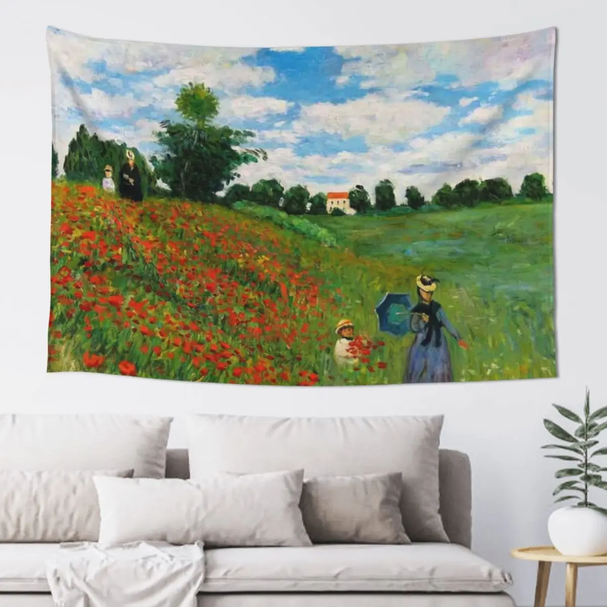 

Landscape by Monet Tapestry Outdoor Decoration Aesthetic Room Decor Tapestry