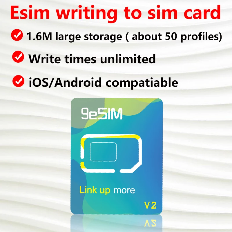 9esim V2 esim to sim card adapter for android 、iphone 15 16 pro max 14，removable euicc esim.me physical converter 5ber estk me