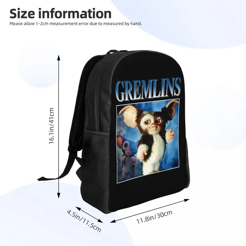 Mochilas Gremlins Vintage para hombres y mujeres, mochilas impermeables para colegio universitario, Gizmo 80s Movie Mogwai Monster Bag Printing Bookbags