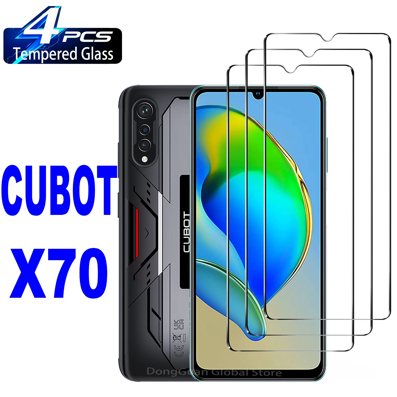 

2/4Pcs Tempered Glass For CUBOT X70 Screen Protector Glass Film