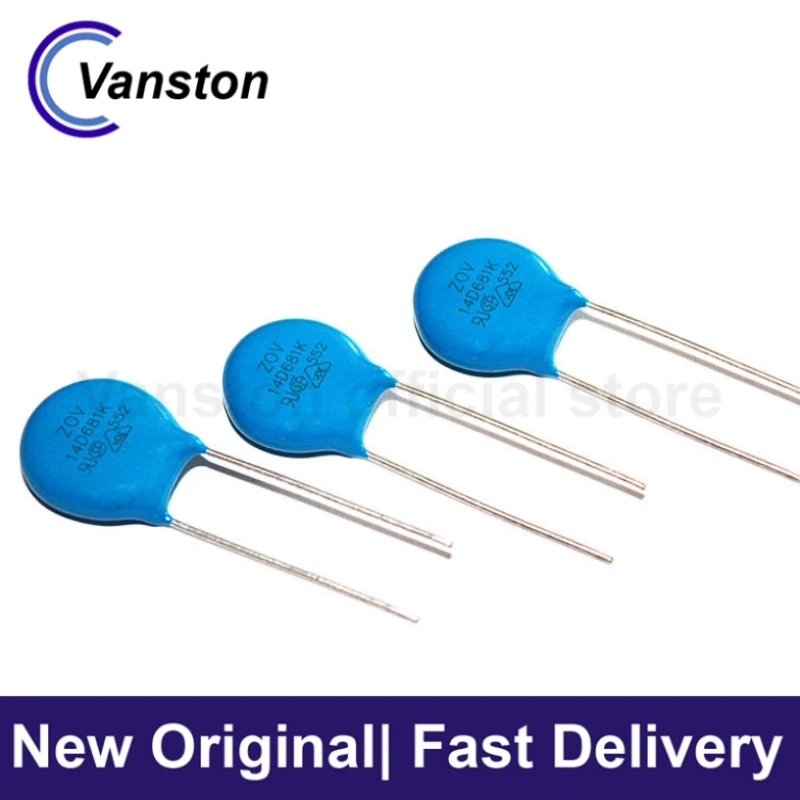 20pcs Direct Insertion Voltage Sensitive Resistor 14D681K 680V Accuracy ±10% Diameter 14MM 14D681-Lightning Protection