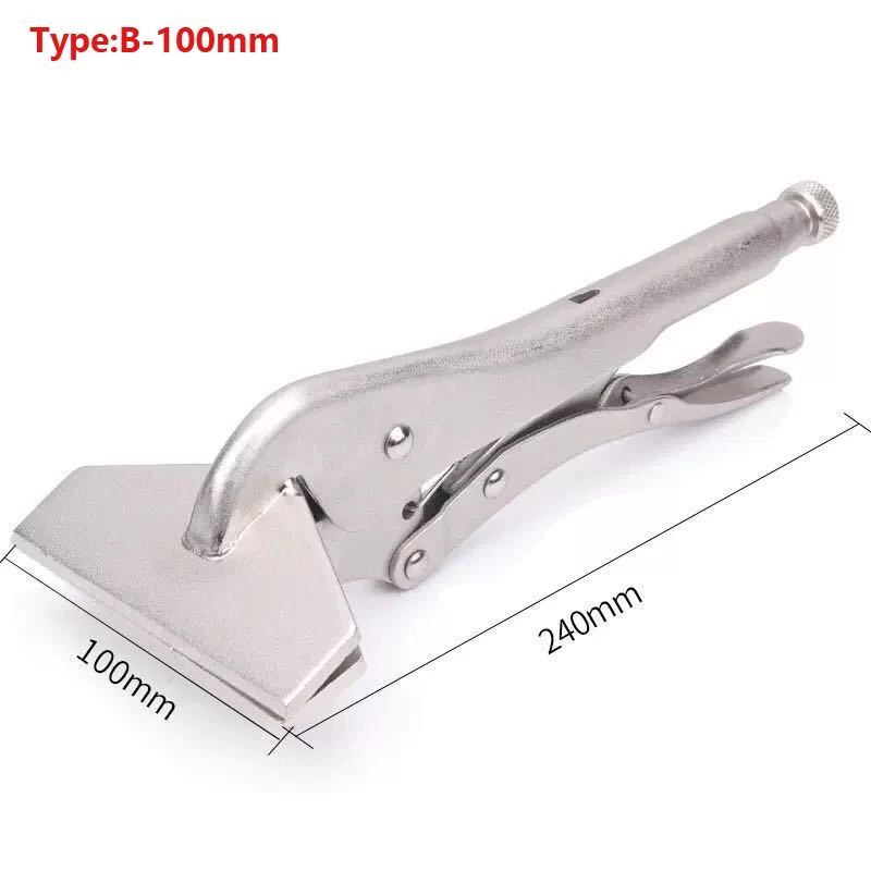 1PC Locking Sheet Metal Clamps Welding Tool Adjustable Opening Flat Mouth Pliers  Flat Folding  90 Degree Right Angle Pliers ﻿