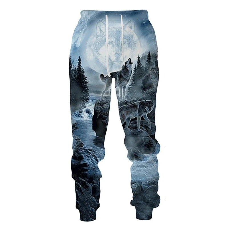 New Unisex The Wolf 3D Print Causal Clothing Fashion Men Women  Hip Hop Pants Plus Size S-7XL Trouser Jogger Men