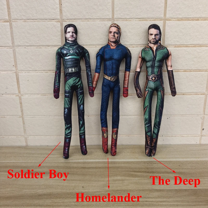 26cm Flexible Body Wire Cosplay TV Series‌ Anime The Boys Character Homelander / Soldier Boy / The Deep Plush Toys Plushie Doll