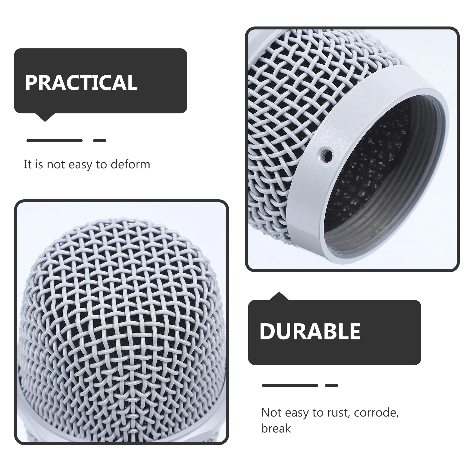 

Wireless Metal Grille Replacement Durable Ball Head Parts Compatible Bs-780 Bs-790 Mic Accessories Cordless Mic Supplies Mesh