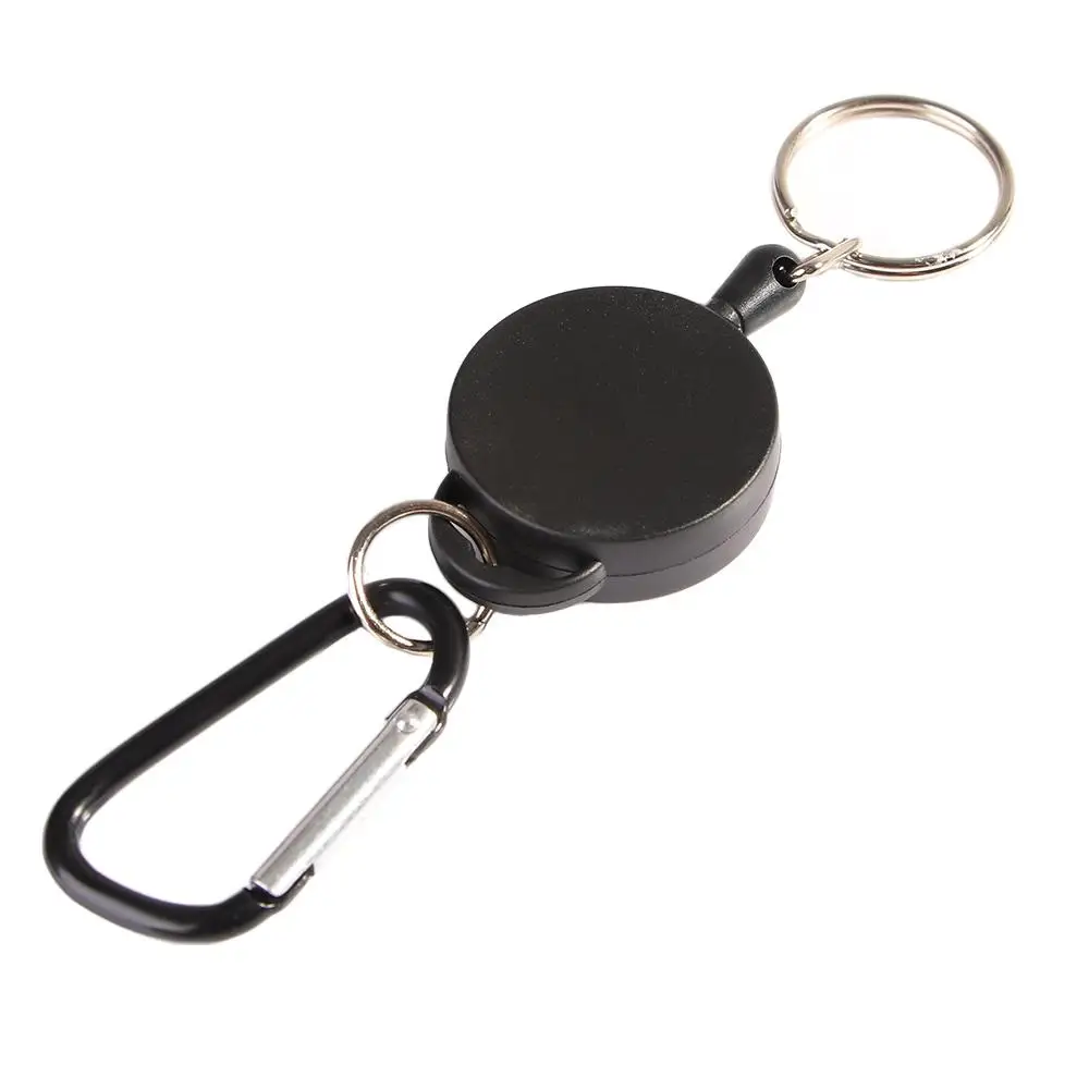 

Креативный безопасный выдвижной легкий брелок с пряжкой, нейлоновый трос, держатель для удостоверений личности, катушка для бейджа, спортивный брелок для ключей на открытом воздухе