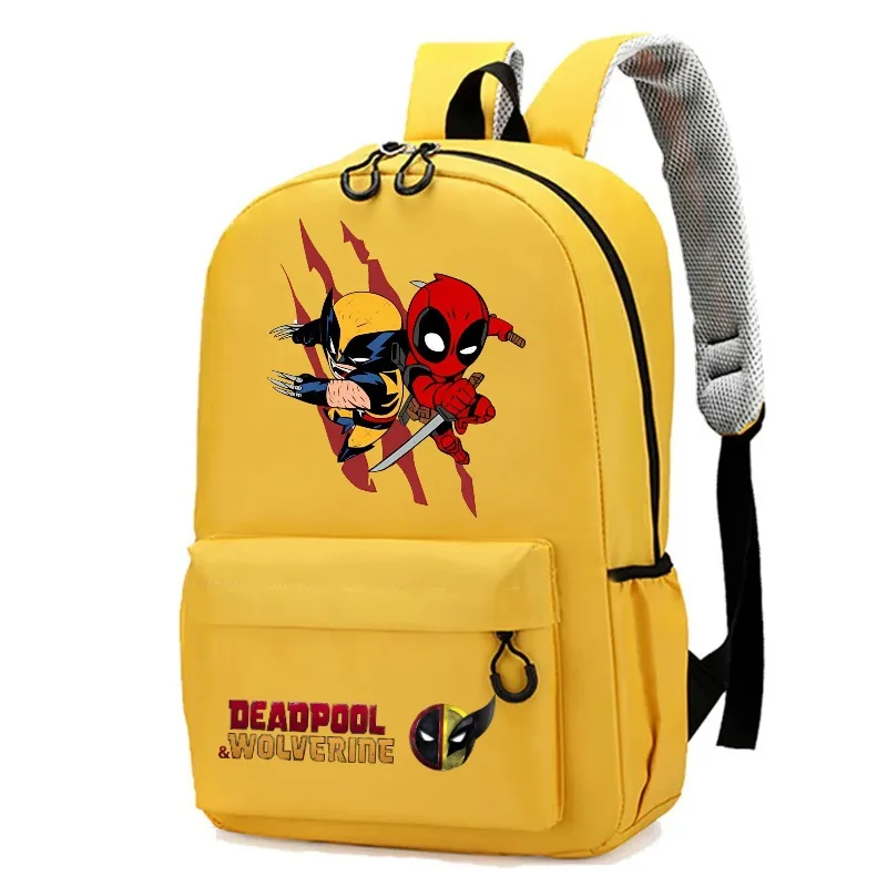 Deadpool & Wolverine Backpack Oxford Cloth Cartoon Boy Student Teen Kids Packet Comfortable Waterproof Bookbag Cute Cosplay Gift