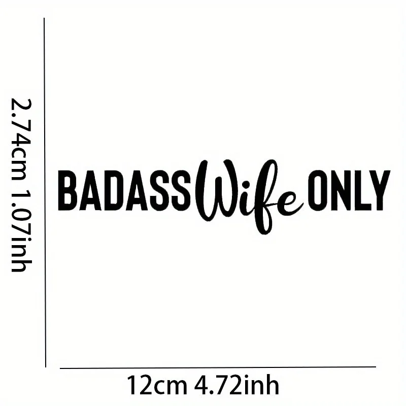 Badass Wife Solely Car Sticker Vinyl Decal Waterproof Removable Perfect Decor for Cars, Vans, Windows, Trucks, & Laptop