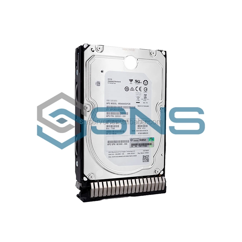 861744 -B21 4TB 6G 7.2K RPM 3.5 "SATA LPc HDD พร้อมถาดอัจฉริยะสําหรับฮาร์ดดิสก์เซิร์ฟเวอร์ G10-G11